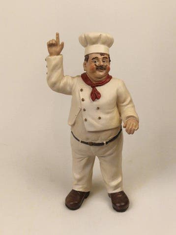 sculptuur, Bakkers etalage beeldjes - 30 cm - polyresin