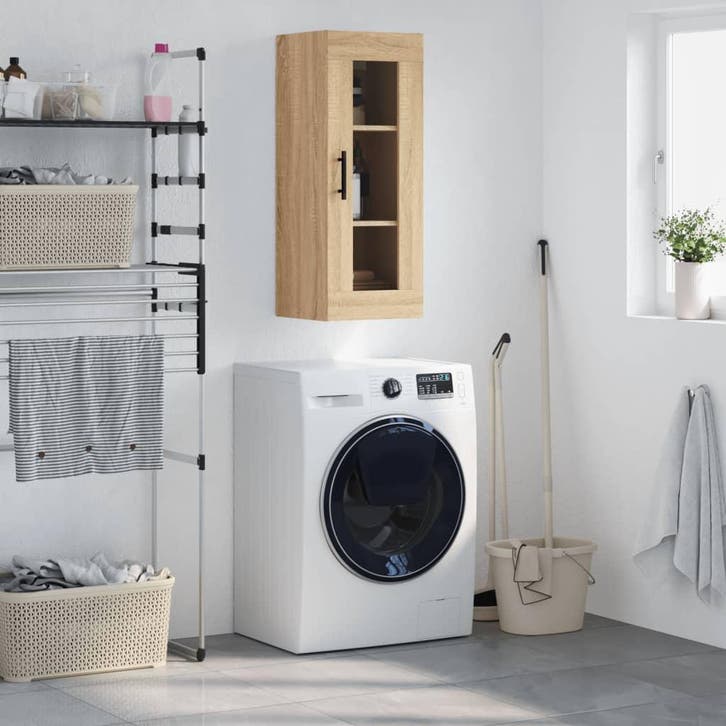 vidaXL Bovenkast 34,5x34x90 cm sonoma eikenkleurig, Maison & Meubles, Armoires | Dressoirs, Envoi