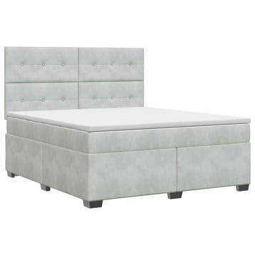 vidaXL Boxspringbed met matras Lichtgrijs 140 x 190 cm, Verzenden, Nieuw