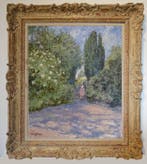 Chris van Dijk (1952) Impressionist -  Fille dans le parc, Antiquités & Art