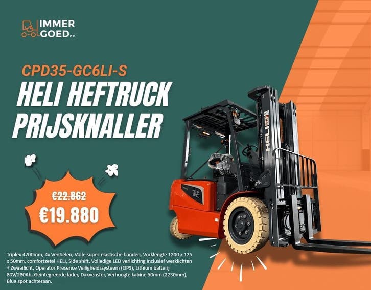 Nieuwe HELI 3.5T Lithium Heftruck – 4.7m – Direct Leverbaar, Articles professionnels, Machines & Construction | Chariots élévateurs & Transport interne