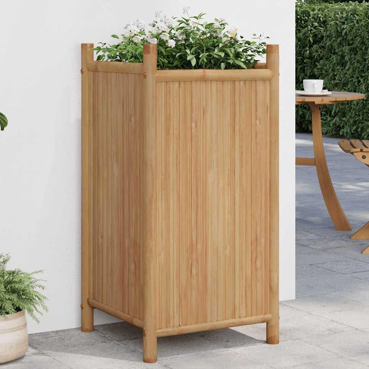 vidaXL Plantenbak 40x40x80 cm bamboe, Jardin & Terrasse, Pots de fleurs, Envoi