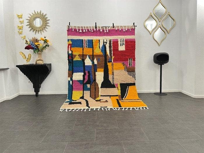 Berber, Tapis Azilal – Levende kleuren - Tapijt - 246 cm -, Huis en Inrichting, Stoffering | Tapijten en Vloerkleden