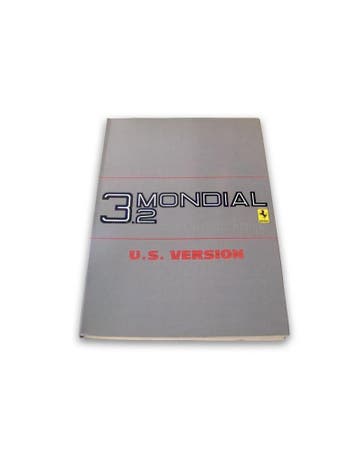 1986 FERRARI 3.2 MONDIAL INSTRUCTIEBOEKJE USA VERSIE 397/85