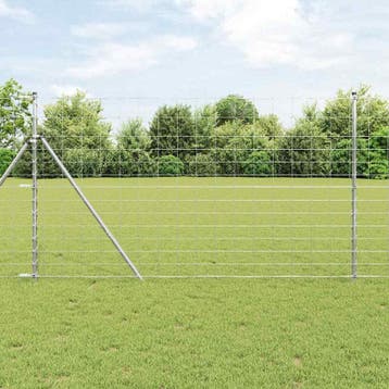 vidaXL Weidehekwerk Zilver, Verzenden, Nieuw