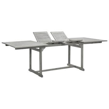 vidaXL Tuintafel (160-240)x100x75 cm massief acaciahout, Tuin en Terras, Tuintafels, Verzenden, Nieuw