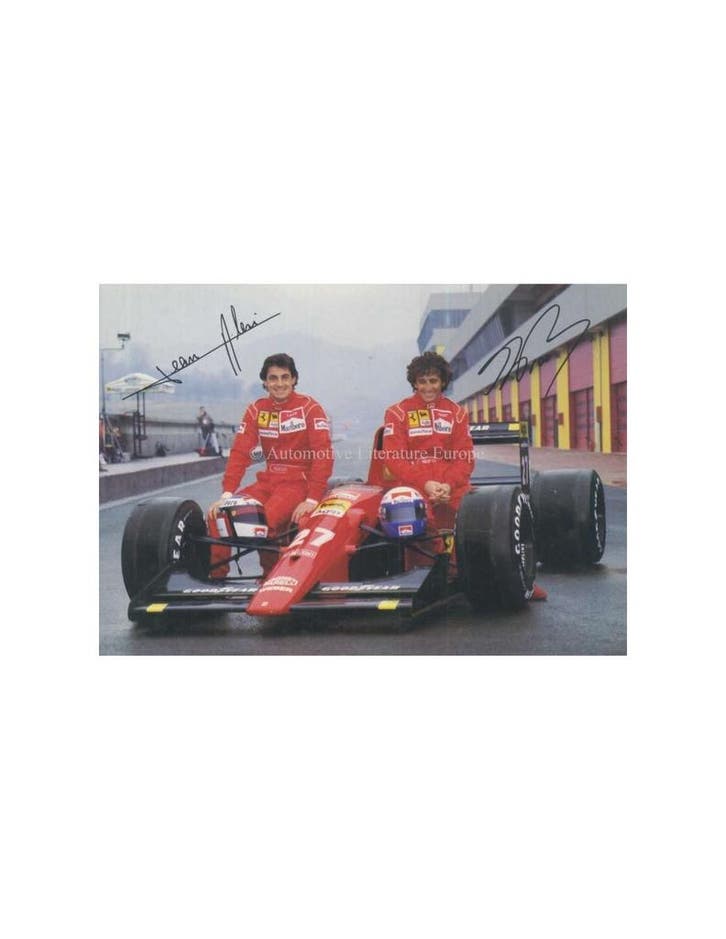 FERRARI 642 JEAN ALESI - ALAIN PROST ANSICHTKAART, Livres, Autos | Brochures & Magazines