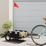 vidaXL Fietstrailer oxford stof en ijzer zwart, Fietsen en Brommers, Fietsaccessoires | Aanhangwagens en Karren, Verzenden, Nieuw