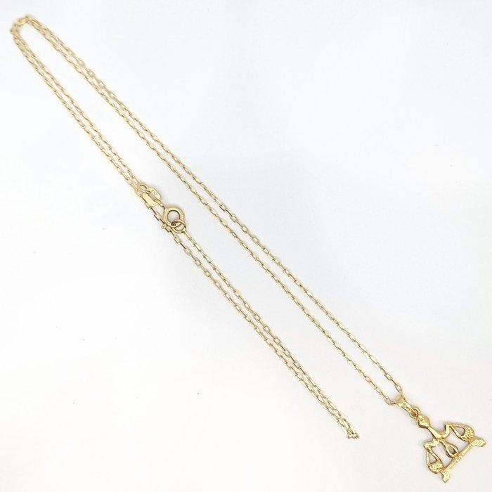 Ketting met hanger - 18 karaat Geel goud, Bijoux, Sacs & Beauté, Bijoux anciens