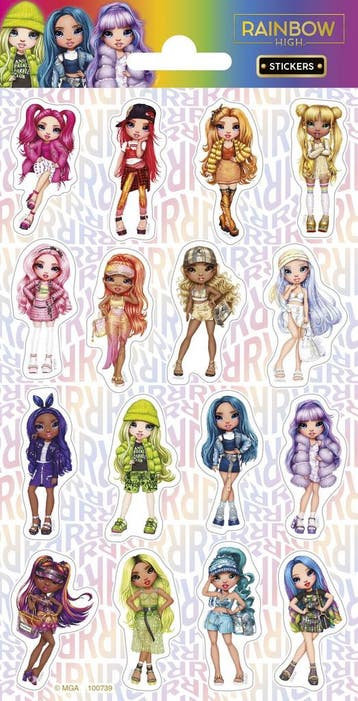 Rainbow High Stickers Glitter, Verzenden