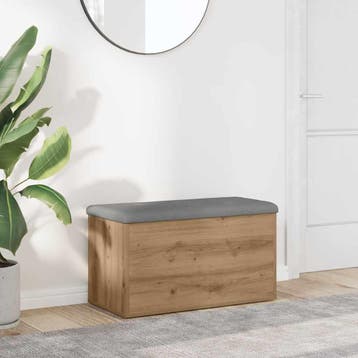 vidaXL Opbergbank Artisan Eikenhout 82x42x45 cm Bewerkt Hout, Verzenden, Nieuw
