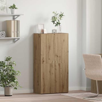 vidaXL Kantoorkast Artisanaal eiken 60 x 32 x 115 cm Bewerkt, Verzenden, Nieuw
