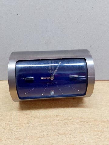 Horloge de table - Swiza - Conception Acier - 1960-1970