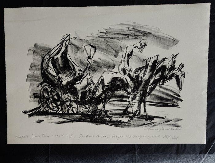 Hans Fronius (1903-1988) - Kafka, Ein Landarzt, Antiquités & Art, Antiquités | Autres Antiquités