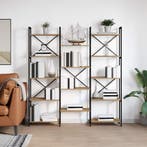 vidaXL Boekenplank Artisan Eiken 156 x 25 x 167 cm Bewerkt, Huis en Inrichting, Verzenden, Nieuw