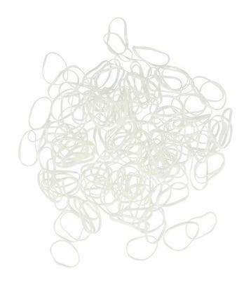 Haarelastiekjes Mini - 1cm - Wit - Set van 150, Nieuw