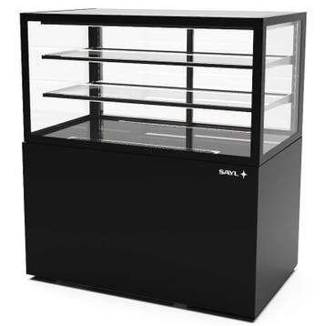 Neutrale Vitrine | INTEGRA | Zwart | 3 Niveaus | Wielen, Verzenden, Nieuw in verpakking