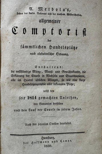 A. Medola - Allgemeiner Comptorist der sämmtlichen