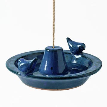 Vogelbad - Hangende geglazuurde keramiek, Antiek en Kunst