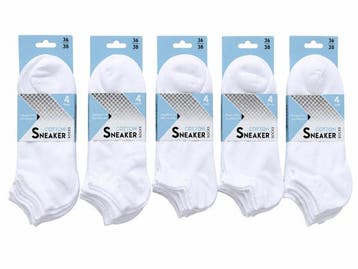 Veiling - 5x Comfortabele Naadloze Sneaker Sokken 4 Paar Maa, Kleding | Dames, Sokken en Kousen, Nieuw