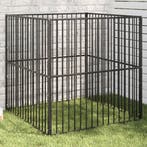Zwarte Kennel 4 panelen | Retour Deal | Van EUR X naar EUR Y, Verzenden, Nieuw, Metaal, Overige typen