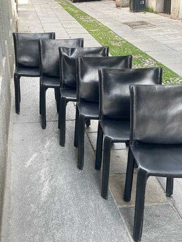 Cassina - Mario Bellini - Chaise de salle à manger (6) - Cab