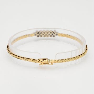 Armband - 18 karaat Geel goud Diamant (Natuurlijk)