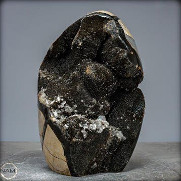 Zeer decoratieve septarian Druse, met calcietkristallen-