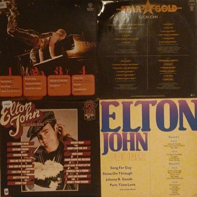 Elton John - 6 Compilations from 70s, 4 double LPs + 2, CD & DVD, Vinyles Singles