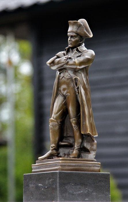 sculptuur, napoleon stateu - 31 cm - Brons, Marmer, Antiquités & Art, Art | Objets design