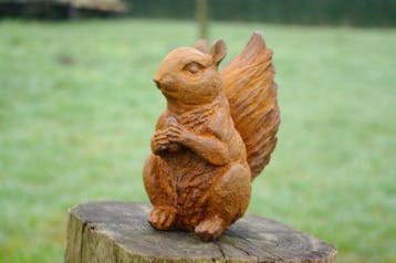 Sculpture, Eekhoorn - 16 cm - Fer