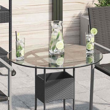 vidaXL Tafelblad van gehard glas 600 mm rond, Verzenden, Nieuw
