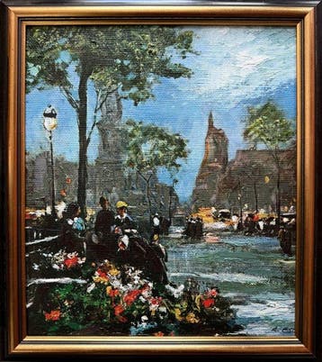 R. Esco (XX) - Le Marché aux Fleurs à Paris