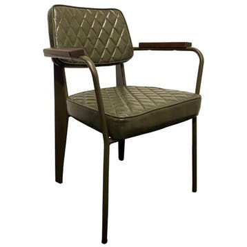 Stoel | Kunstleer/Metaal | Groen | Gun Metal Frame | Indoor, Verzenden, Nieuw in verpakking