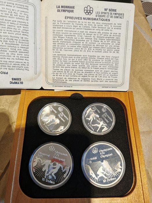 Canada. 5, 10 Dollars 1976 Olympic Coin Set (Zonder, Postzegels en Munten, Munten | Europa | Niet-Euromunten