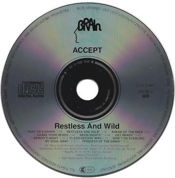 Accept – Restless And Wild (CD, 1992), Verzenden