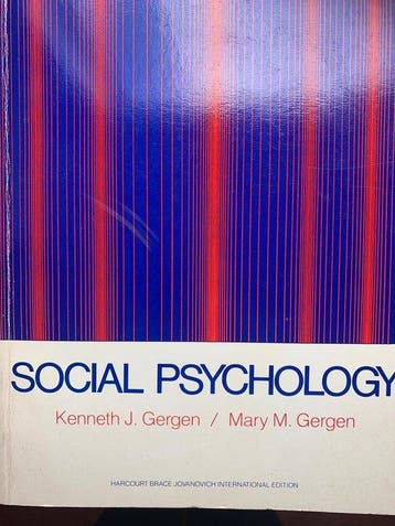 Social psychology - Gergen, Verzenden, Nieuw