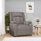 vidaXL Massagestoel elektrisch stof taupe, Verzenden, Nieuw