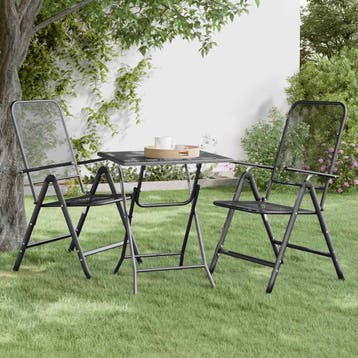 vidaXL Tuintafel 60x60x72 cm metaalgaas antracietkleurig, Jardin & Terrasse, Tables de jardin, Verzenden
