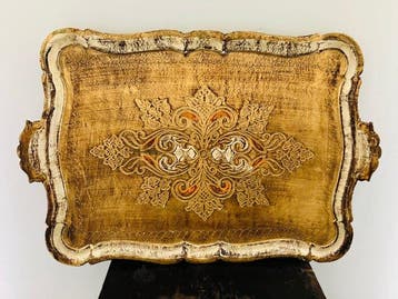 Dienblad (4) - Hout - Florentijnse dienbladen