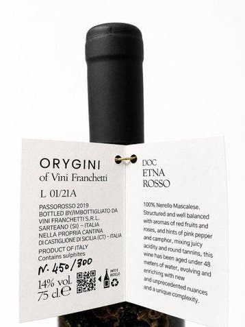 2019 Oryginim Vini Franchetti, Etna Rosso - Sicile - 1