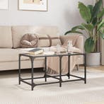 vidaXL Salontafel met transparant glazen blad 78,5x40x40 cm, Huis en Inrichting, Verzenden, Nieuw