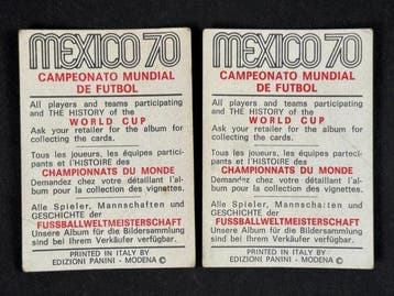 1970 Panini Mexico 70 World Cup, - Romania: Satmareanu &, Nieuw