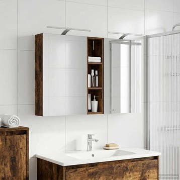 vidaXL Badkamerkast set 3 st 120 x 14,5 x 70 cm Bewerkt hout, Verzenden, Nieuw