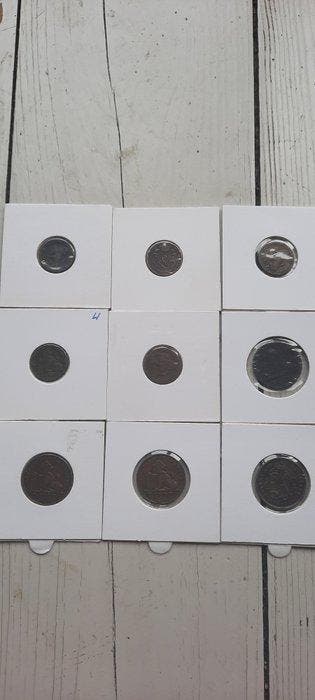 België. Léopold II, Léopold III. 1 cent, 2 cent 1858-1912