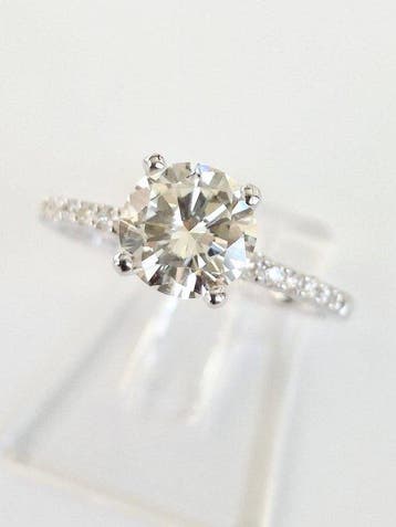 Bague de fiançailles - 14 carats Or blanc - 1.24ct. tw.