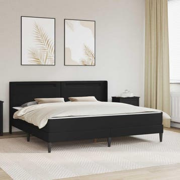 vidaXL Bedframe met matras 180 x 200 cm Zwart, Verzenden