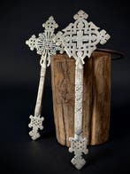 Kruis (2) - Koptisch - zilverlegering - 1990-2000 - Meskel -