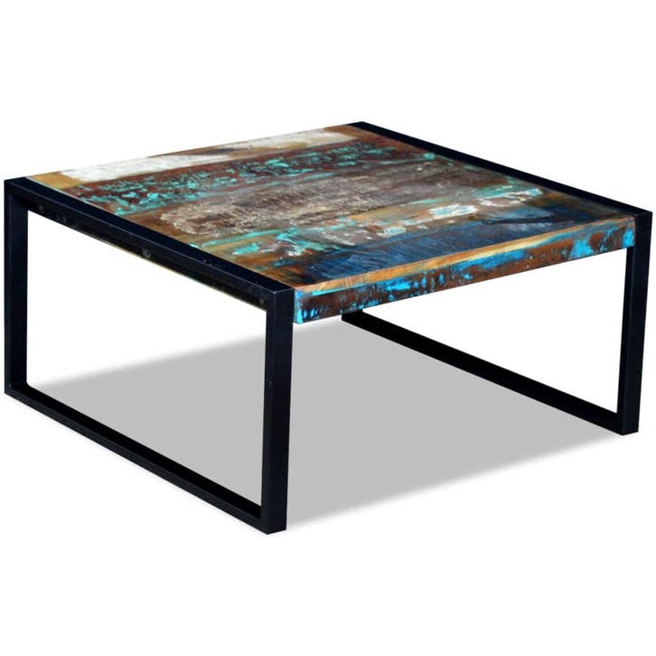 vidaXL Salontafel 80x80x40 cm massief gerecycled hout, Huis en Inrichting, Tafels | Salontafels, Nieuw, Verzenden