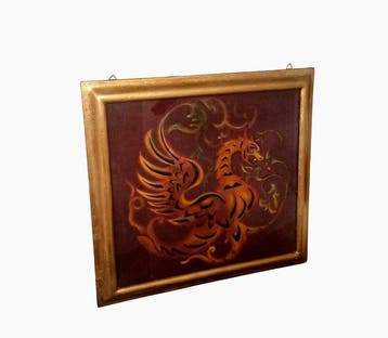 Paneel - Textiel - Drago - 1900 ca., Antiquités & Art
